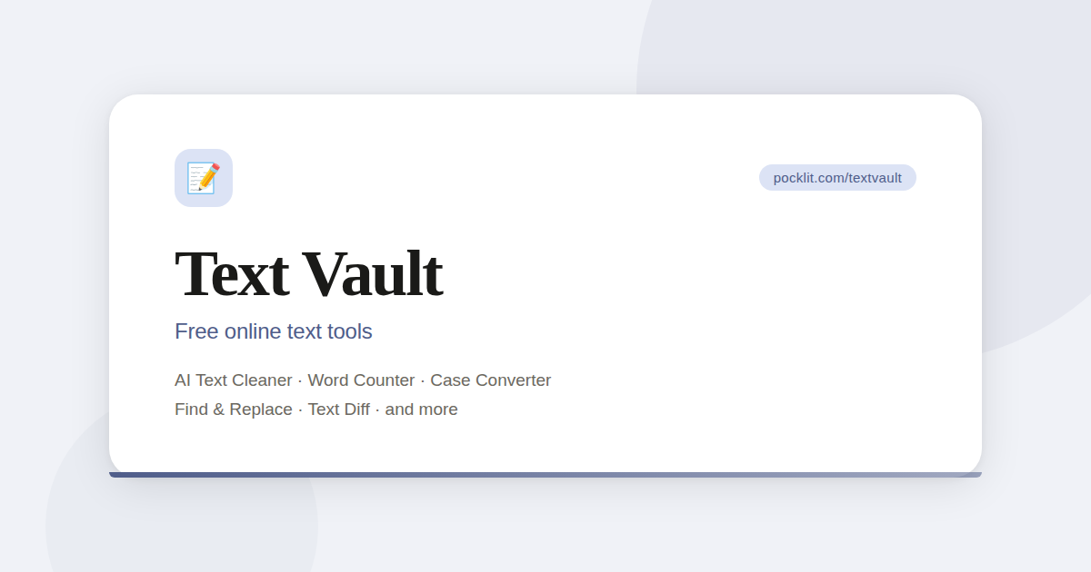 Utility Text Text Vault | Free Online Text Tools and Utilities